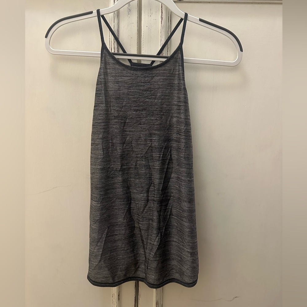 Lululemon Heathered Gray Fast As Light Singlet Tank Top - size 8